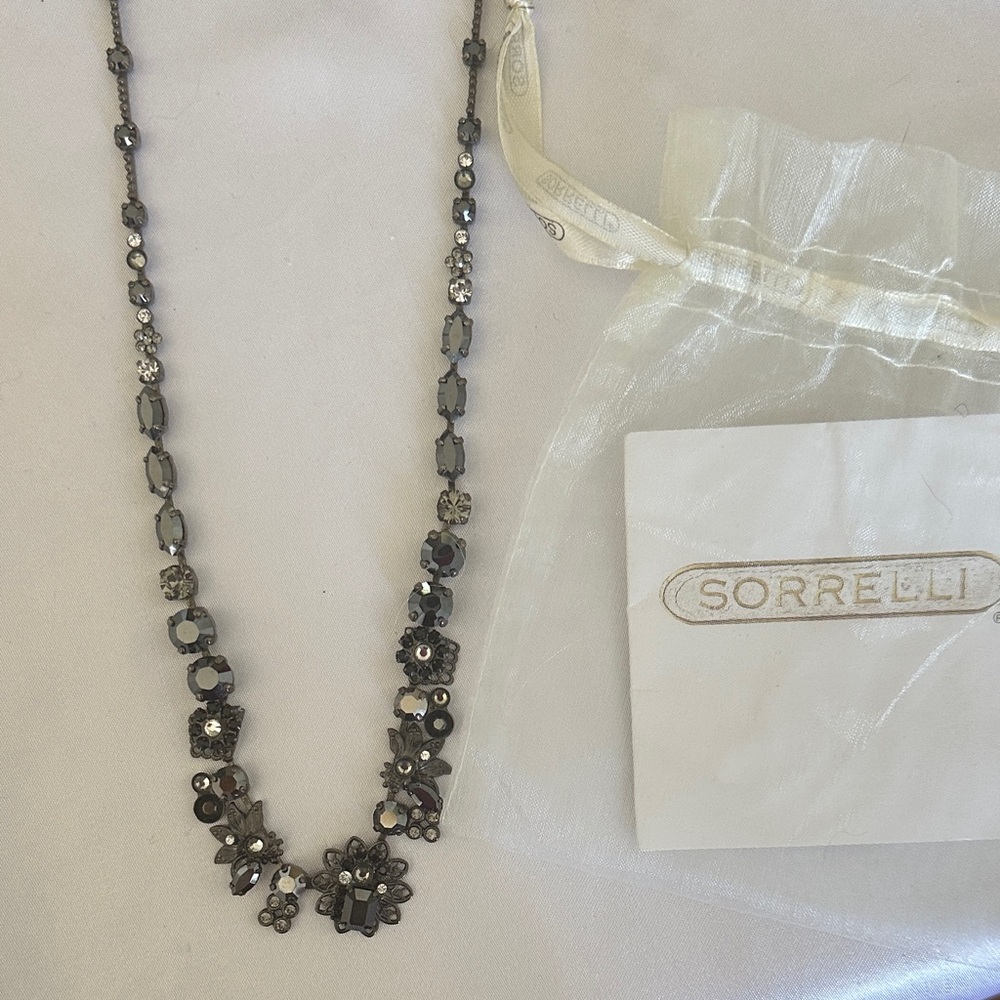Sorrelli Gunmetal and Silver Crystal Necklace